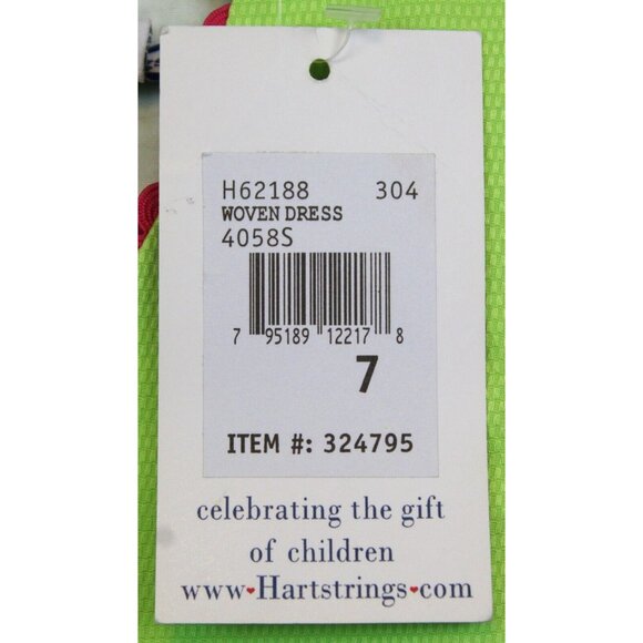 NEW Hartstrings Girl's Green Dress sz 7 Summer Ladybug Applique Spring Ric-Rac - Picture 5 of 8